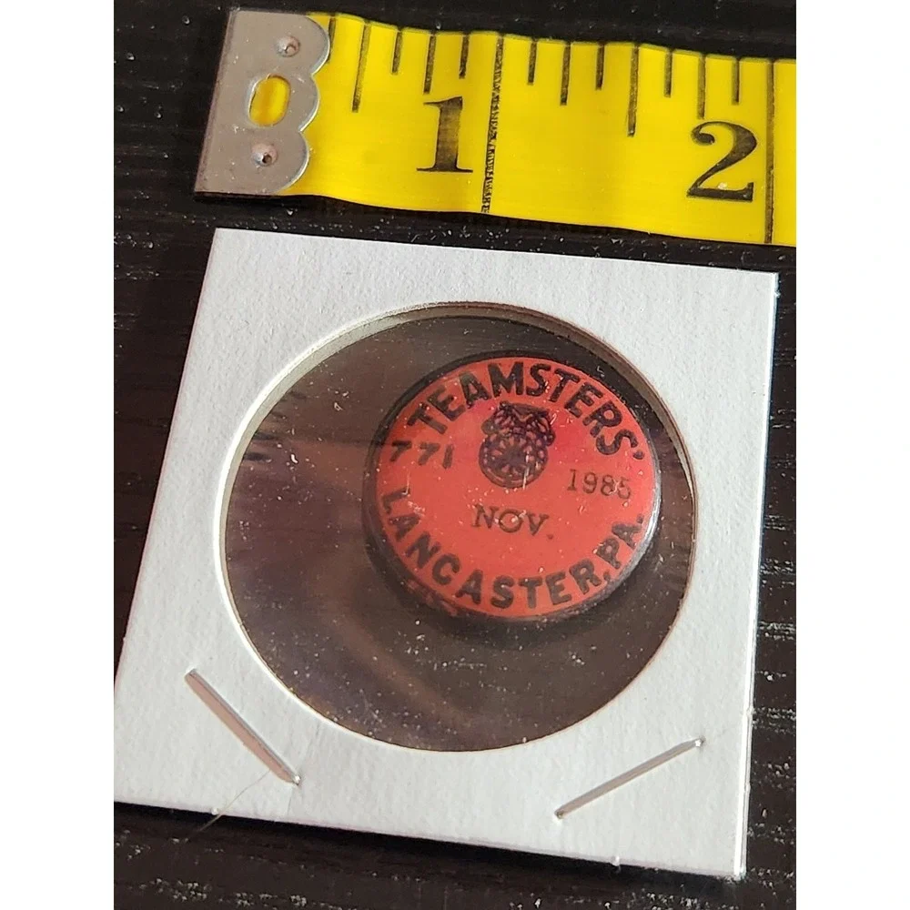 Teamsters Local 771 Lancaster PA 1985 Pinback Button approx. 7/8